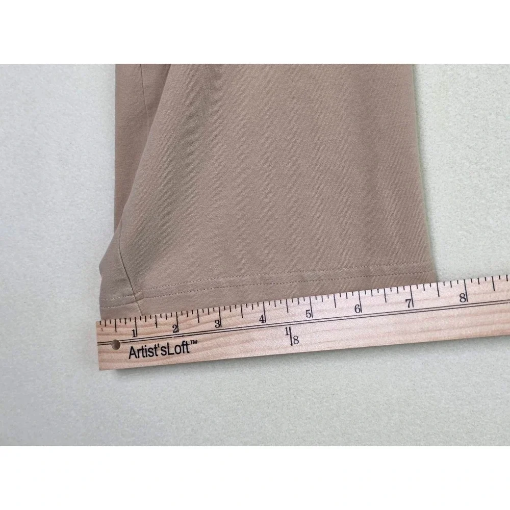 L.L. Bean Women's Jersey Pants‎ Size L Beige Tan Perfect Fit Straight Pull-On